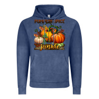 Vintage Denim pumpkin spice junkie Vintage Hoodie - BundleAndBundleShop