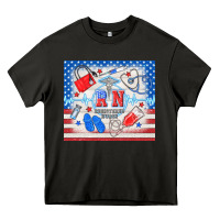 Asphalt American memorial day rn registered nurse Heavy Core Tee - TumblerDesignByShophia