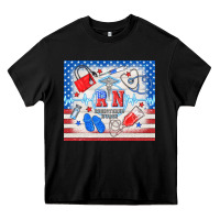 Black American memorial day rn registered nurse Heavy Core Tee - TumblerDesignByShophia