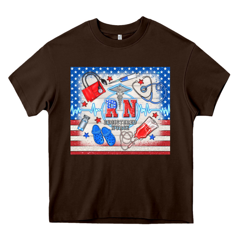 American Memorial Day Rn Registered Nurse Heavy Core Tee by TumblerDesignByShophia | Teevron