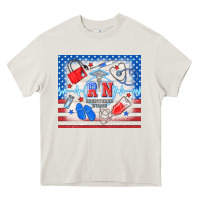 Cream American memorial day rn registered nurse Heavy Core Tee - TumblerDesignByShophia