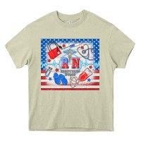 Mossy American memorial day rn registered nurse Heavy Core Tee - TumblerDesignByShophia