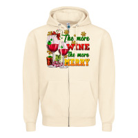 Sandshell The more wine the more merry Zipper Hoodie - AdoDesignShop