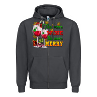 Smoke The more wine the more merry Zipper Hoodie - AdoDesignShop