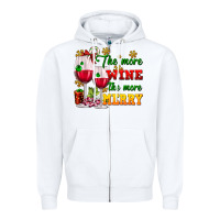 White The more wine the more merry Zipper Hoodie - AdoDesignShop