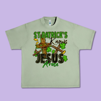 St. Patrick's Knows Jesus Arose Urban Heavy Tee Designed By Fadigitalartstudio