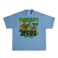 Pebble Blue St. Patrick's knows Jesus arose Urban Heavy Tee - FaDigitalArtStudio
