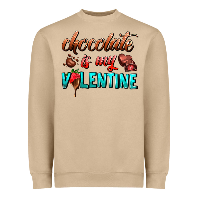 Chocolate Is My Valentine Heavyweight Sweatshirt by AdoDesignShop | Teevron