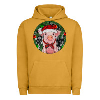Sitting Pig Christmas Urban Hoodie | Teevron