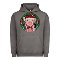 Pigment Tornado Sitting Pig Christmas Urban Hoodie - RanaPortraitStore
