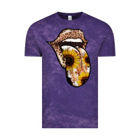 Cloud Purple Leopard Sunflower Tongue Vintage Tee - Jasminsmagicworld