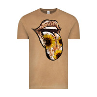 Vintage Camel Leopard Sunflower Tongue Vintage Tee - Jasminsmagicworld