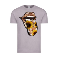 Vintage Zinc Leopard Sunflower Tongue Vintage Tee - Jasminsmagicworld