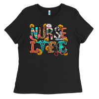 Black nurse life Ladies Tee - OliviaCreatesArt
