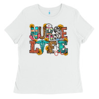 White nurse life Ladies Tee - OliviaCreatesArt