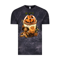 Cloud Black Halloween Jack O Lantern Bobba Cup Vintage Tee - FaDigitalArtStudio