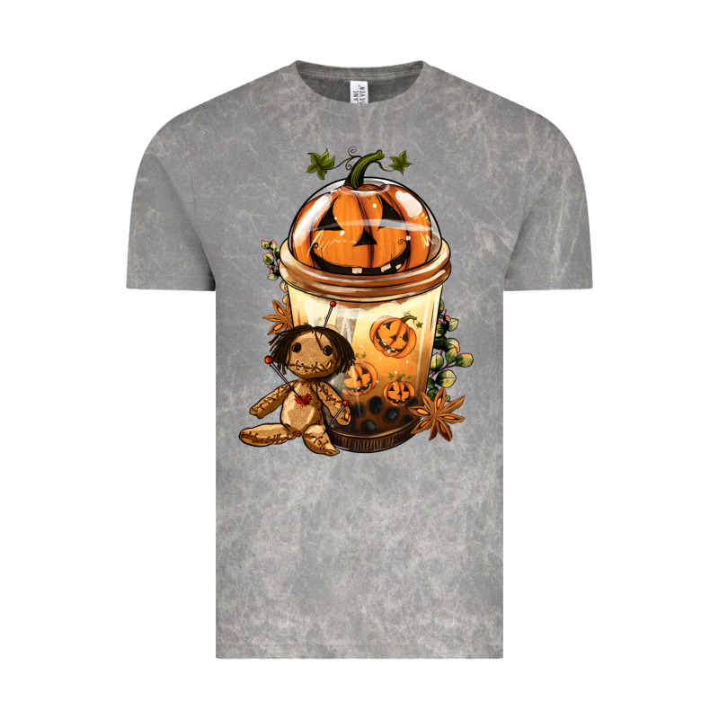 Halloween Jack O Lantern Bobba Cup Vintage Tee by FaDigitalArtStudio | Teevron