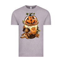 Vintage Zinc Halloween Jack O Lantern Bobba Cup Vintage Tee - FaDigitalArtStudio