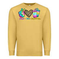 Antique Gold peace love loaded tea Premium Sweatshirt - JahusDesignShop