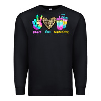 Black peace love loaded tea Premium Sweatshirt - JahusDesignShop