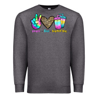 Charcoal Heather peace love loaded tea Premium Sweatshirt - JahusDesignShop