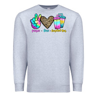 Heather Grey peace love loaded tea Premium Sweatshirt - JahusDesignShop