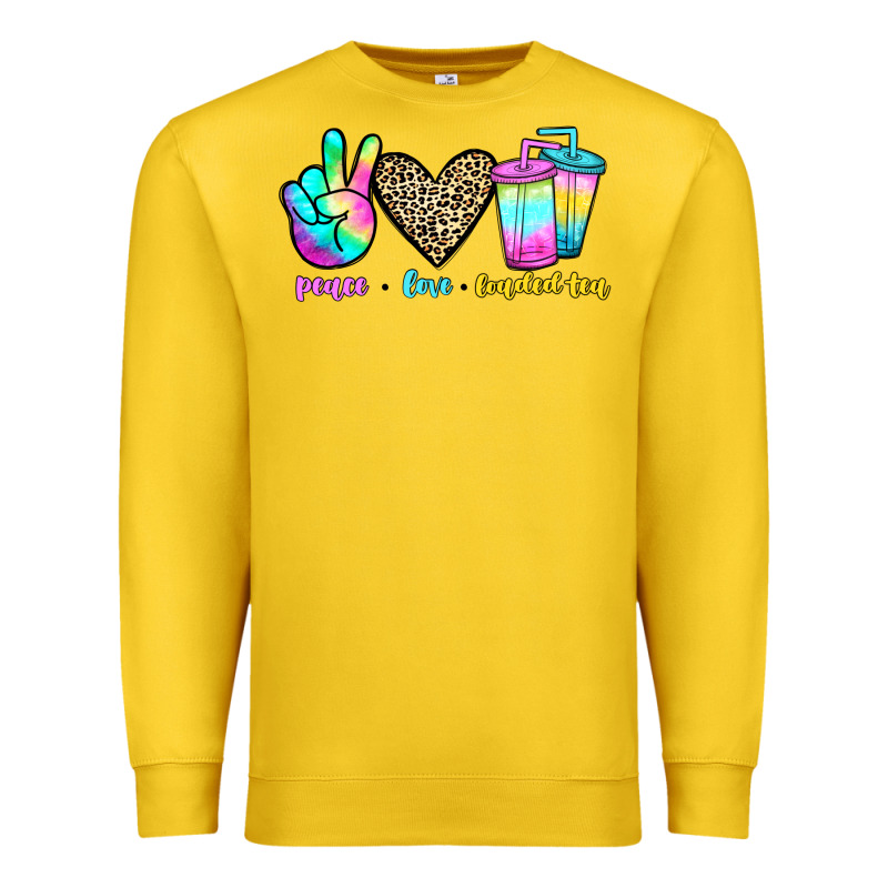 Peace Love Loaded Tea Premium Sweatshirt by JahusDesignShop | Teevron