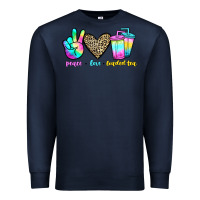 Navy peace love loaded tea Premium Sweatshirt - JahusDesignShop