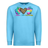 Ocean Blue peace love loaded tea Premium Sweatshirt - JahusDesignShop