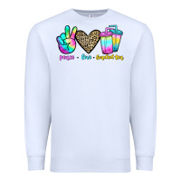 White peace love loaded tea Premium Sweatshirt - JahusDesignShop