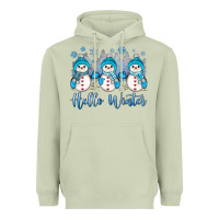 Matcha snowman hello winter Heavyweight Hoodie - JahusDesignShop