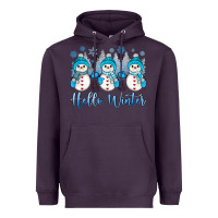 Plum snowman hello winter Heavyweight Hoodie - JahusDesignShop