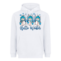 White snowman hello winter Heavyweight Hoodie - JahusDesignShop