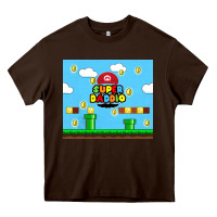 Chocolate Brown super daddio Heavy Core Tee - TumblerDesignByShophia