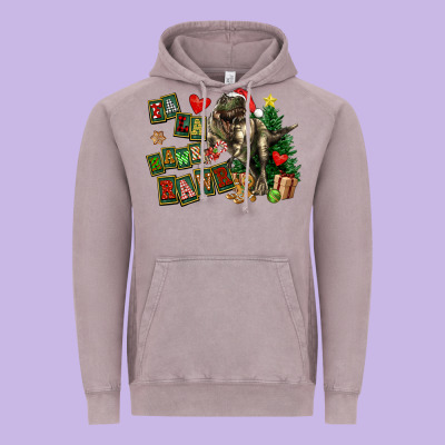 Fa La La Trex Christmas Vintage Hoodie Designed By Fadigitalartstudio
