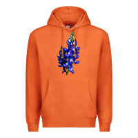 Carrot Bluebonnet Flower Illustrations Premium Hoodie - LillyAllenDesigns