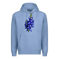 Colony Blue Bluebonnet Flower Illustrations Premium Hoodie - LillyAllenDesigns