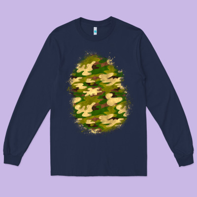 Camouflage Patch 4 Long Sleeve Tee Designed By Bundleandbundleshop