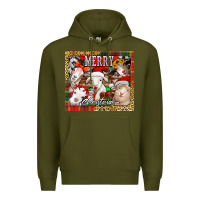Army Green merry Christmas goats tumbler Premium Hoodie - Jasminsmagicworld