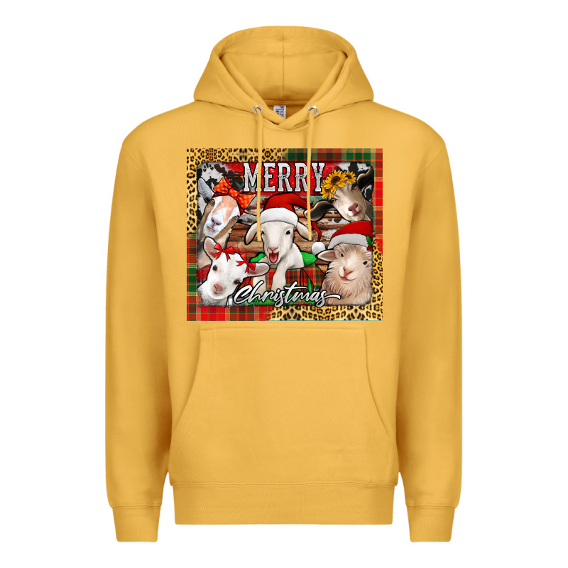 Merry Christmas Goats Tumbler Premium Hoodie by Jasminsmagicworld | Teevron