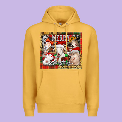 Merry Christmas Goats Tumbler Premium Hoodie Designed By Jasminsmagicworld