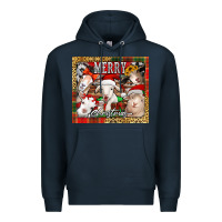 Navy merry Christmas goats tumbler Premium Hoodie - Jasminsmagicworld