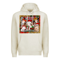 Oatmeal Heather merry Christmas goats tumbler Premium Hoodie - Jasminsmagicworld