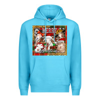 Ocean Blue merry Christmas goats tumbler Premium Hoodie - Jasminsmagicworld