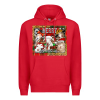 Red merry Christmas goats tumbler Premium Hoodie - Jasminsmagicworld