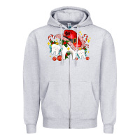 Heather Grey dental Christmas teeth and candies Zipper Hoodie - AdoDesignShop