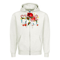 Oatmeal Heather dental Christmas teeth and candies Zipper Hoodie - AdoDesignShop