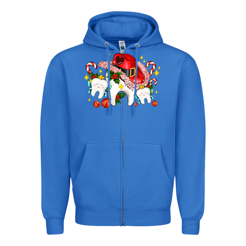 Dental Christmas Teeth And Candies Zipper Hoodie by AdoDesignShop | Teevron