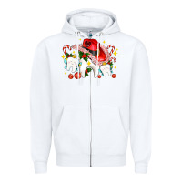 White dental Christmas teeth and candies Zipper Hoodie - AdoDesignShop