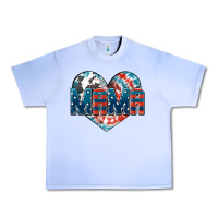 Grape Ice American Mama heart Urban Heavy Tee - FaDigitalArtStudio